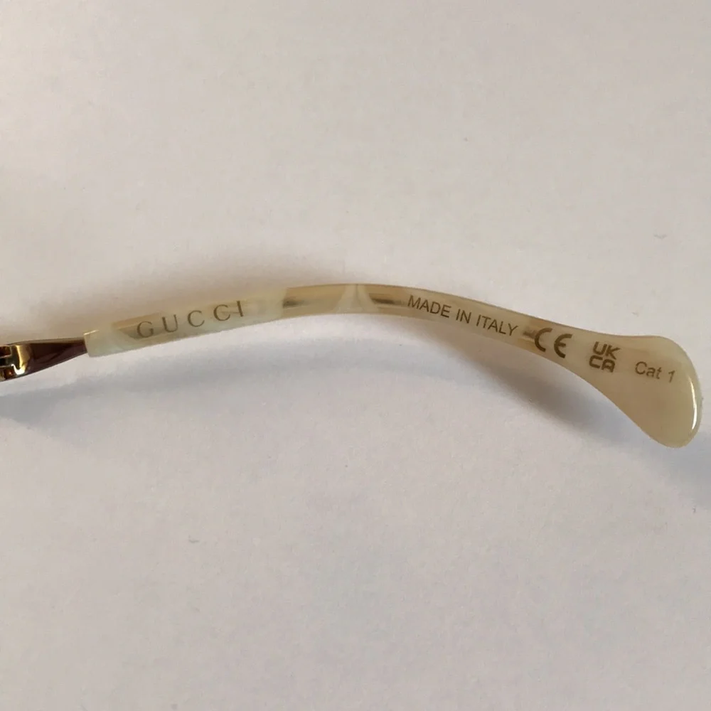 New Authentic Gucci Men's Brown and Gold  GG1107S Square Sunglasses